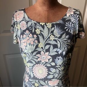 Loft floral dress with vneck back brand new unworn